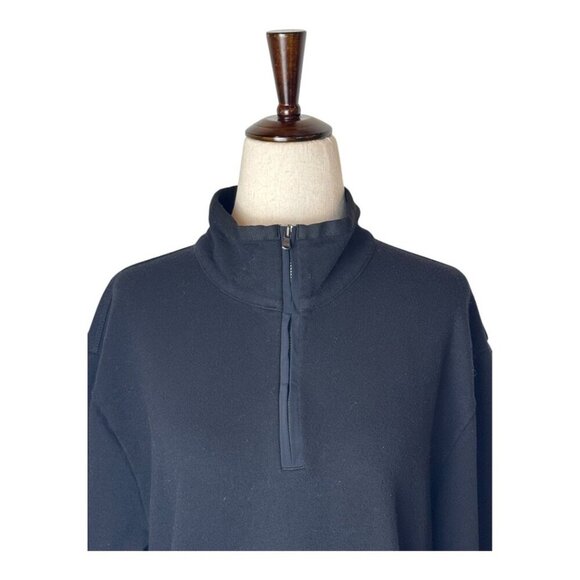 Standard James Perse Sweatshirt Men Small Black Knit Quarter Zip Pullover - Picture 3 of 10